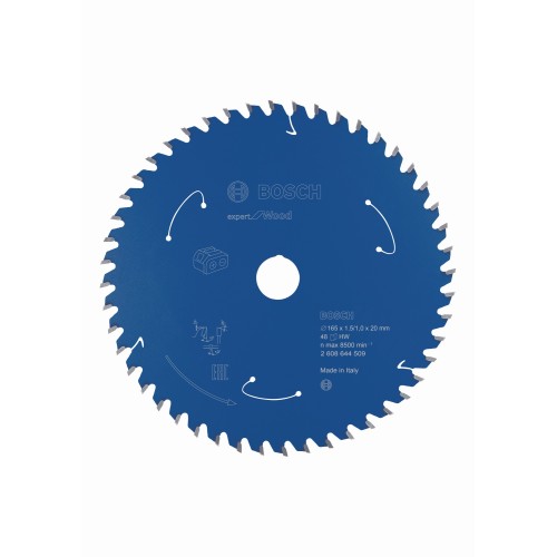 Disco de sierra circular Expert for Wood para sierras sin cables 165 x 1,5/1 x 20 T48