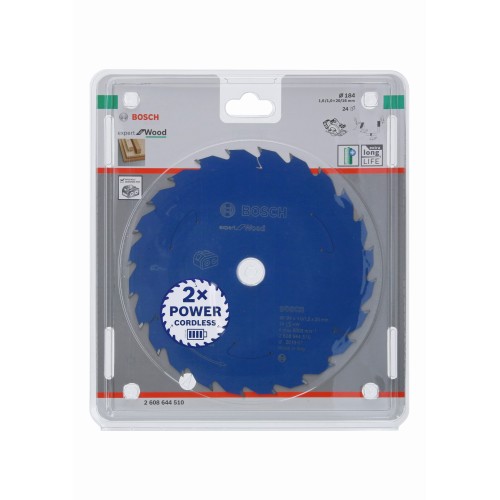 Disco de sierra circular Expert for Wood para sierras sin cables 184 x 1,6/1 x 20 T24