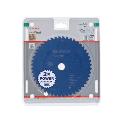 Disco de sierra circular Expert for Wood para sierras sin cables 184 x 1,6/1 x 20 T48