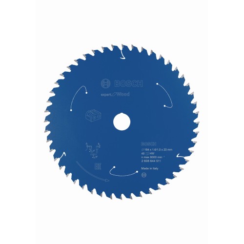 Disco de sierra circular Expert for Wood para sierras sin cables 184 x 1,6/1 x 20 T48