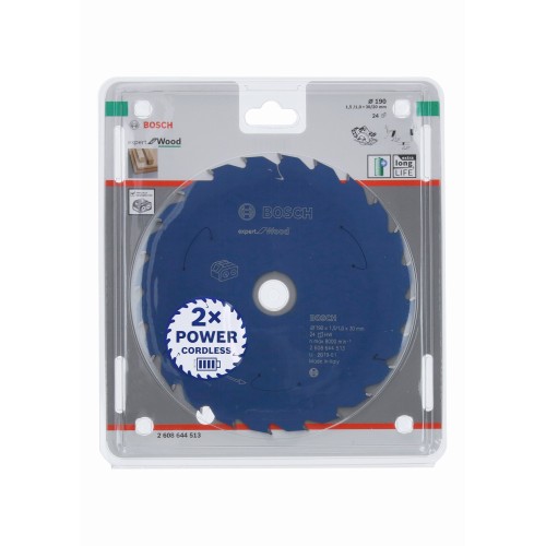 Disco de sierra circular Expert for Wood para sierras sin cables 190 x 1,5/1 x 30 T24