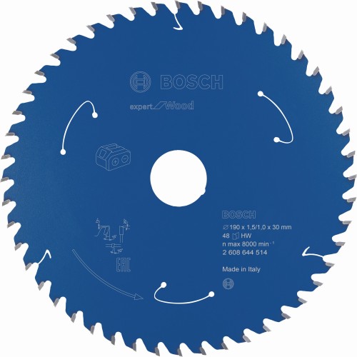 Disco de sierra circular Expert for Wood para sierras sin cables 190 x 1,5/1 x 30 T48