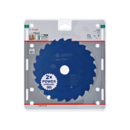 Disco de sierra circular Expert for Wood para sierras sin cables 216 x 1,7/1,2 x 30 T24