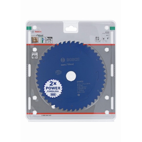 Disco de sierra circular Expert for Wood para sierras sin cables 216 x 1,7/1,2 x 30 T48