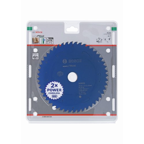 Disco de sierra circular Expert for Wood para sierras sin cables 216 x 1,7/1,2 x 30 T48