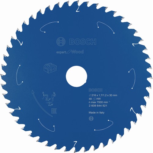Disco de sierra circular Expert for Wood para sierras sin cables 216 x 1,7/1,2 x 30 T48