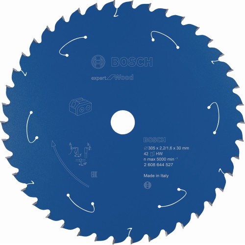 Disco de sierra circular Expert for Wood para sierras sin cables 305 x 2,2/1,6 x 30 T42