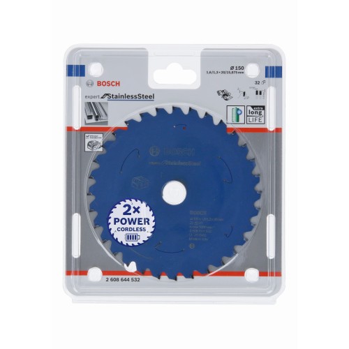 Disco de sierra circular Expert for Stainless Steel para sierras sin cables 150 x 1,6/1,3 x 20 T32
