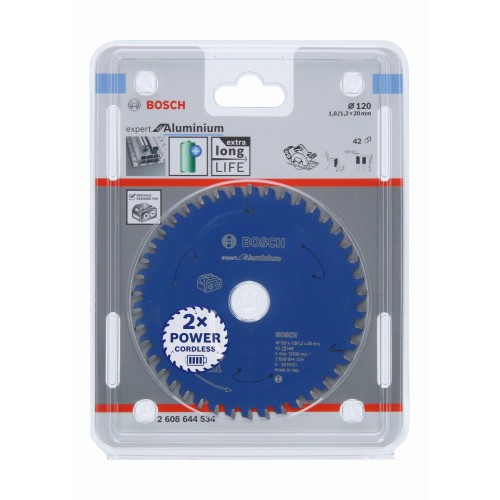 Disco de sierra circular Expert for Aluminium para sierras sin cables 120 x 1,8/1,2 x 20 T42