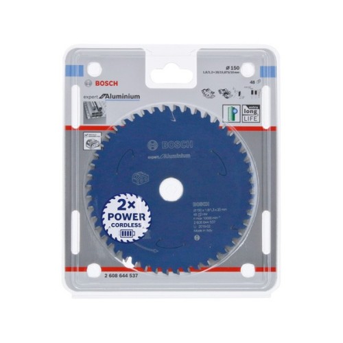 Disco de sierra circular Expert for Aluminium para sierras sin cables 150 x 1,8/1,3 x 20 T48