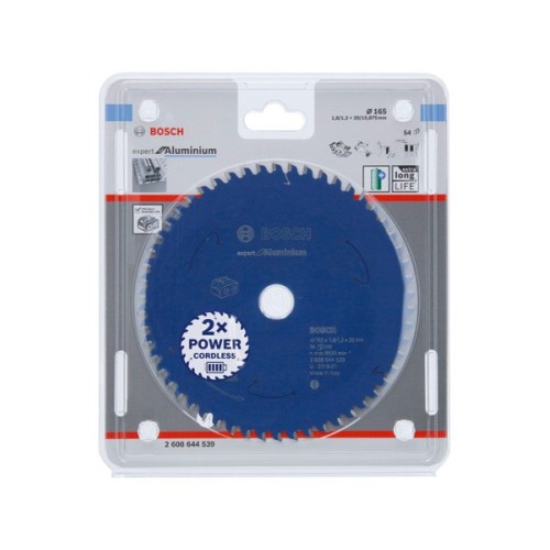 Disco de sierra circular Expert for Aluminium para sierras sin cables 165 x 1,8/1,3 x 20 T54