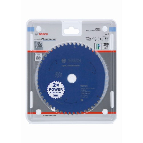 Disco de sierra circular Expert for Aluminium para sierras sin cables 165 x 1,8/1,3 x 20 T54