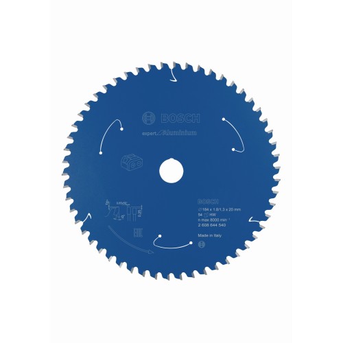 Disco de sierra circular Expert for Aluminium para sierras sin cables 184 x 1,8/1,3 x 20 T54