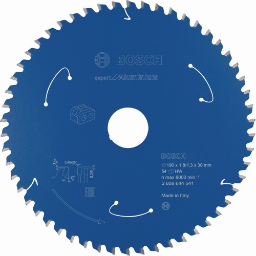 Disco de sierra circular Expert for Aluminium para sierras sin cables 190 x 1,8/1,3 x 30 T54