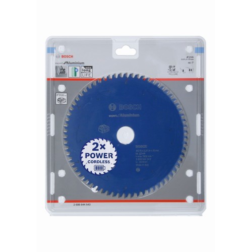 Disco de sierra circular Expert for Aluminium para sierras sin cables 216 x 2/1,4 x 30 T66