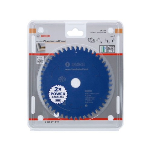 Disco de sierra circular Expert for Laminated Panel para sierras sin cables 160 x 1,8/1,2 x 20 T48