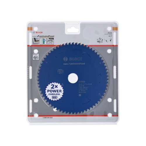 Disco de sierra circular Expert for Laminated Panel para sierras sin cables 216 x 2,1/1,4 x 30 T66