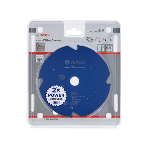 Disco de sierra circular Expert for Fibre Cement para sierras sin cables 160 x 1,8/1,2 x 20 T4