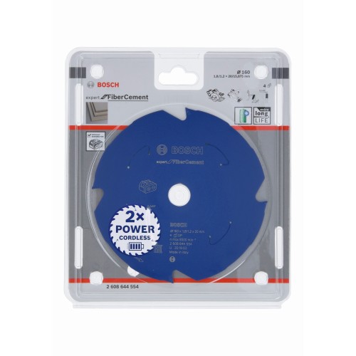Disco de sierra circular Expert for Fibre Cement para sierras sin cables 160 x 1,8/1,2 x 20 T4