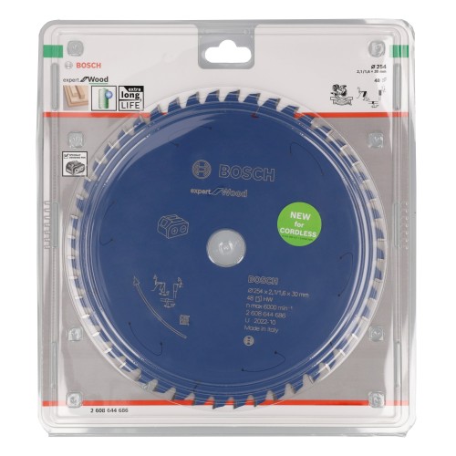 Disco de sierra circular Expert for Wood para sierras a batería 254 x 2,1/1,6 x 30 T48