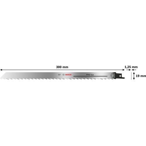 Hoja PRO Ice S1211K, 1,25 x 19 x 300 mm, 2 unidades