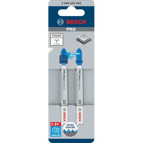 Hoja de sierra de calar PRO Metal medium T121AFC 92 mm, 2 uds.
