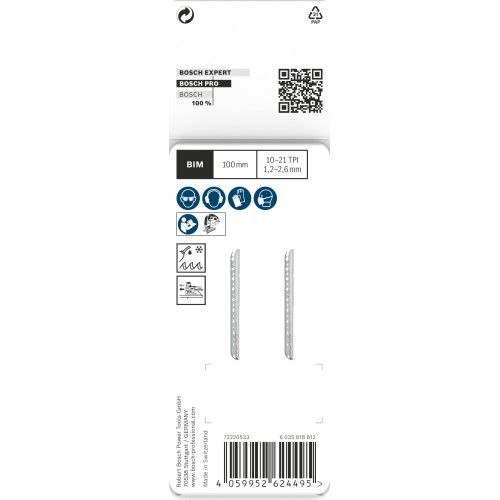Hoja de sierra de calar PRO Metal thick and thin T123XF, 100 mm, 2 uds.