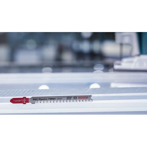 Hoja de sierra de calar PRO Plastics PMMA clean T102BF 92 mm, 2 uds.