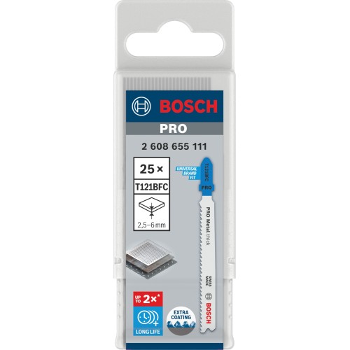 Hoja de sierra de calar PRO Metal thick T121BFC 92 mm, 25 uds.
