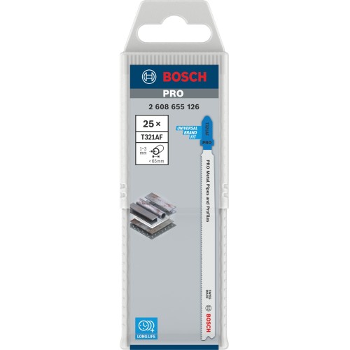 Hoja de sierra de calar PRO Metal Pipes and Profiles T321AF 132 mm, 25 uds.