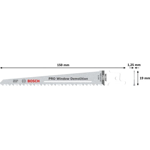 Hoja PRO Window Demolition S611DF 1,25 x 19 x 150 mm, 5 unidades