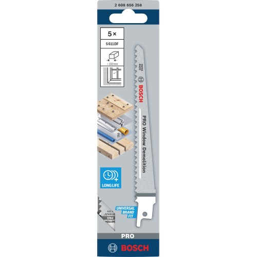 Hoja PRO Window Demolition S611DF 1,25 x 19 x 150 mm, 5 unidades