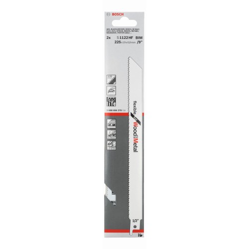 Hoja de sierra sable rápida S1122HF para reparación de palés, 2 uds