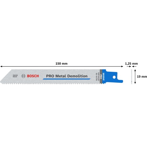 Hoja PRO Metal Demolition S925VF 1,25 x 19 x 150 mm, 5 unidades