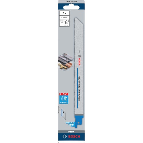 Hoja PRO Metal Demolition S1125VF 1,25 x 19 x 225 mm, 5 unidades