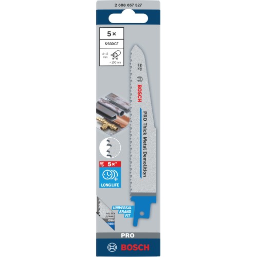 Hoja PRO Thick Metal Demolition S930CF, 1,6 x 22 x 150 mm, 5 unidades