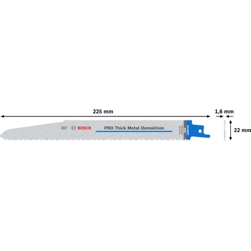 Hoja PRO Thick Metal Demolition S1130CF 1,6 x 22 x 225 mm, 5 unidades