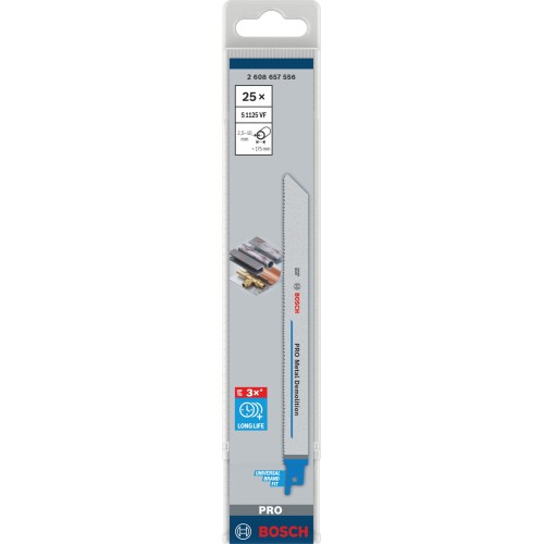 Hoja PRO Metal Demolition S1125VF 1,25 x 19 x 225 mm, 25 unidades
