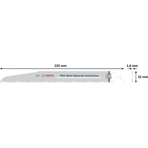 Hoja PRO Multi Material Demolition S1110VF 1,6 x 22 x 225 mm, 25 unidades