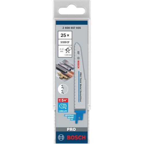 Hoja PRO Thick Metal Demolition S930CF 1,6 x 22 x 150 mm, 25 unidades