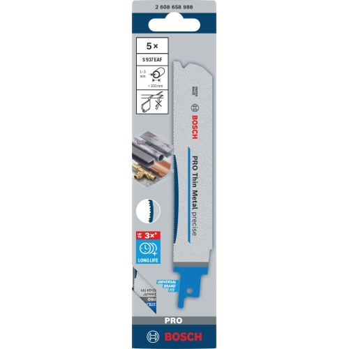 Hoja PRO Thin Metal precise S937EAF, 1,1 x 25 x 150 mm, 5 unidades