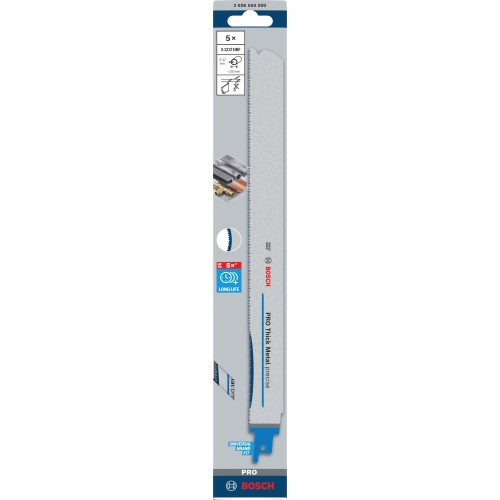 Hoja PRO Thick Metal precise S1237HBF 1,1 x 25 x 300 mm, 5 unidades