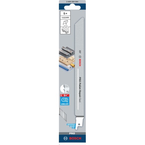 Hoja PRO Pallet Repair fast S1122HFR 0,9 x 19 x 225 mm, 5 unidades