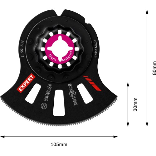 Hoja de multiherramienta EXPERT MultiMaterial Segment ACZ 105 ET, 5 unidades
