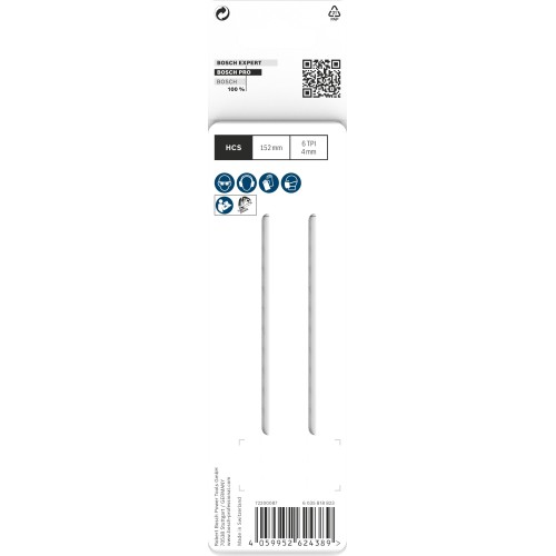 Hoja de sierra de calar PRO Wood precise T344DP 152 mm, 2 uds.