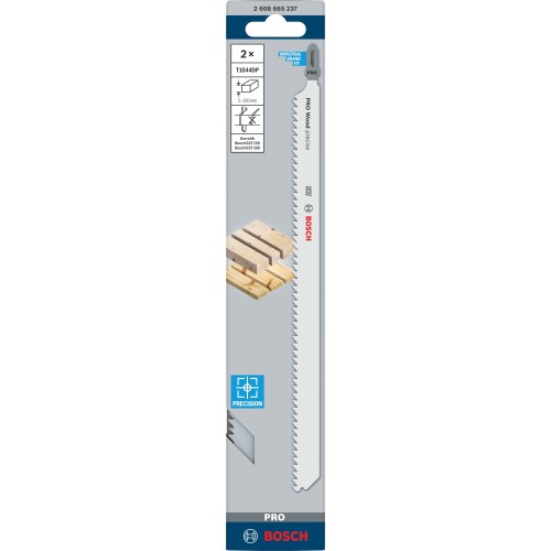 Hoja de sierra de calar PRO Wood precise T1044DP, 250 mm, 2 uds.