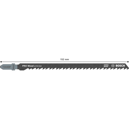 Hoja de sierra de calar PRO Wood precise T344DP 152 mm, 25 uds.