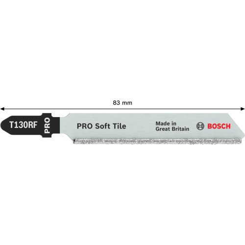 Hoja de sierra de calar PRO Soft Tile T130RF, 83 mm, 2 uds.