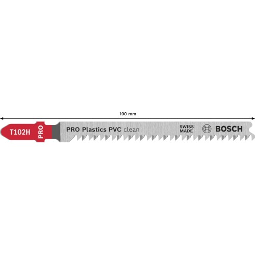Hoja de sierra de calar PRO Plastics PVC clean T102H 100 mm, 5 uds.