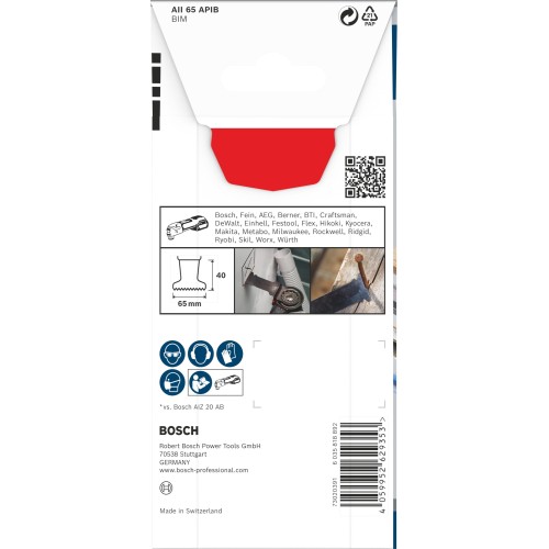 Hoja multiherramienta PRO AII 65 APIB, 65 x 40 mm